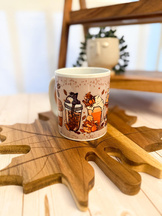 Cozy Fall Bear Mug - Autumn vibes coffee cup