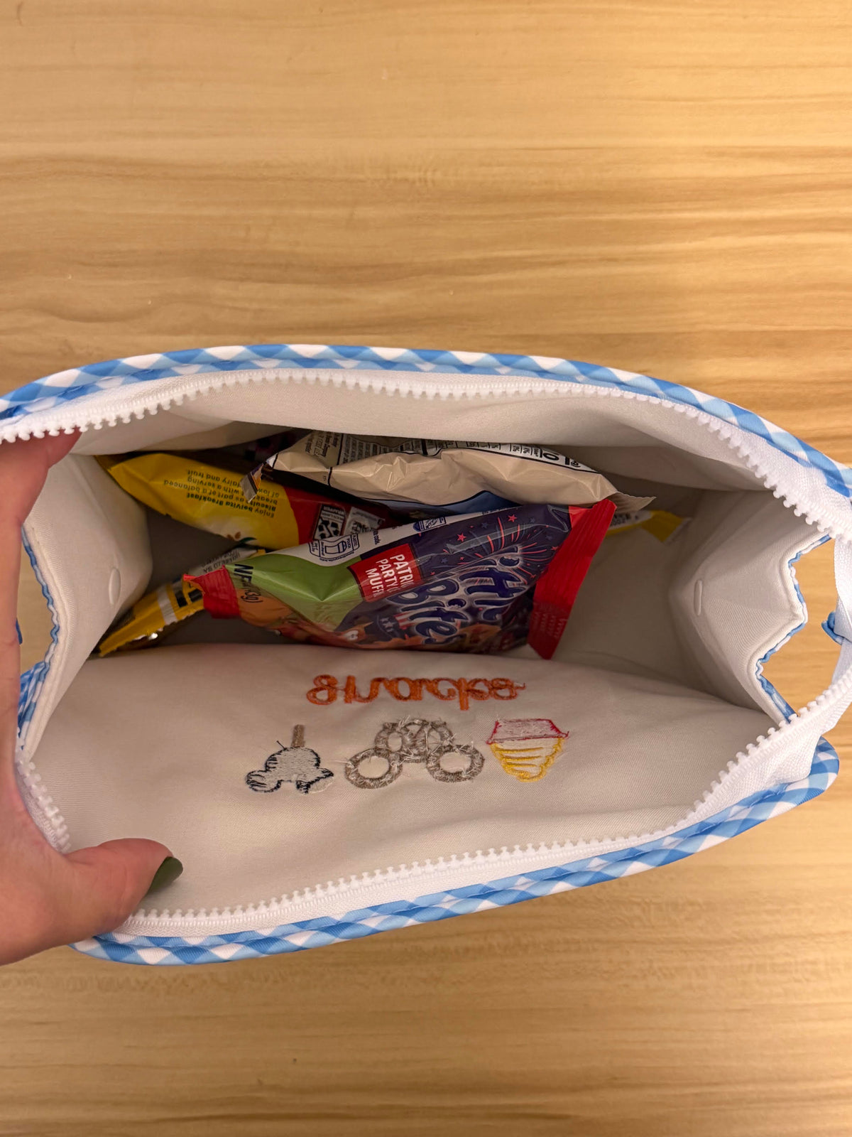 Embroidered Snack Bag